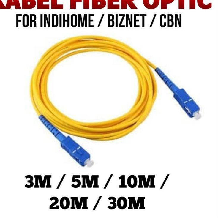 Terbarukabel patch cord fiber optic for indihome biznet with High Qualty 3 m 5m 10 m  20m 30m wifi o