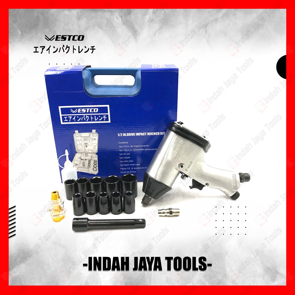 WESTCO Air Impact Wrench Kit 1/2 Inch Mesin Buka Baut Angin Kompresor