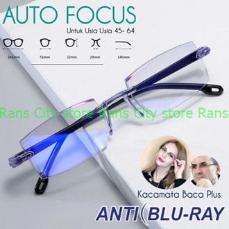 PROMO Kacamata Baca Auto Focus / Kacamata Baca Jarak Dekat / Fame Auto Fokus / Anti Blue Ray / Pria 