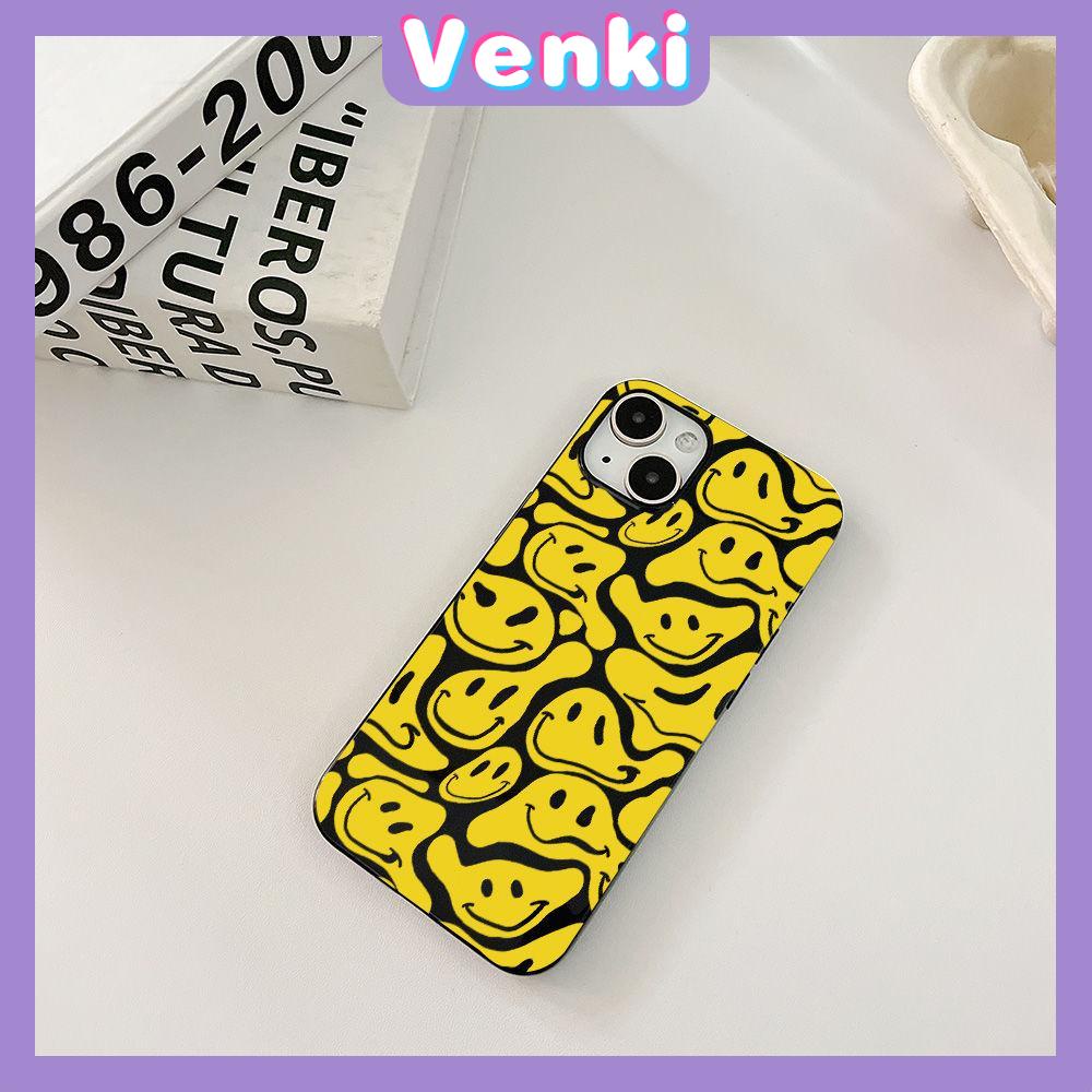 iPhone Case Soft TPU Glossy Black Candy Case Yellow Smiley Camera Protection Shockproof For iPhone 14 13 12 11 Pro Max 7 8 Plus X XR