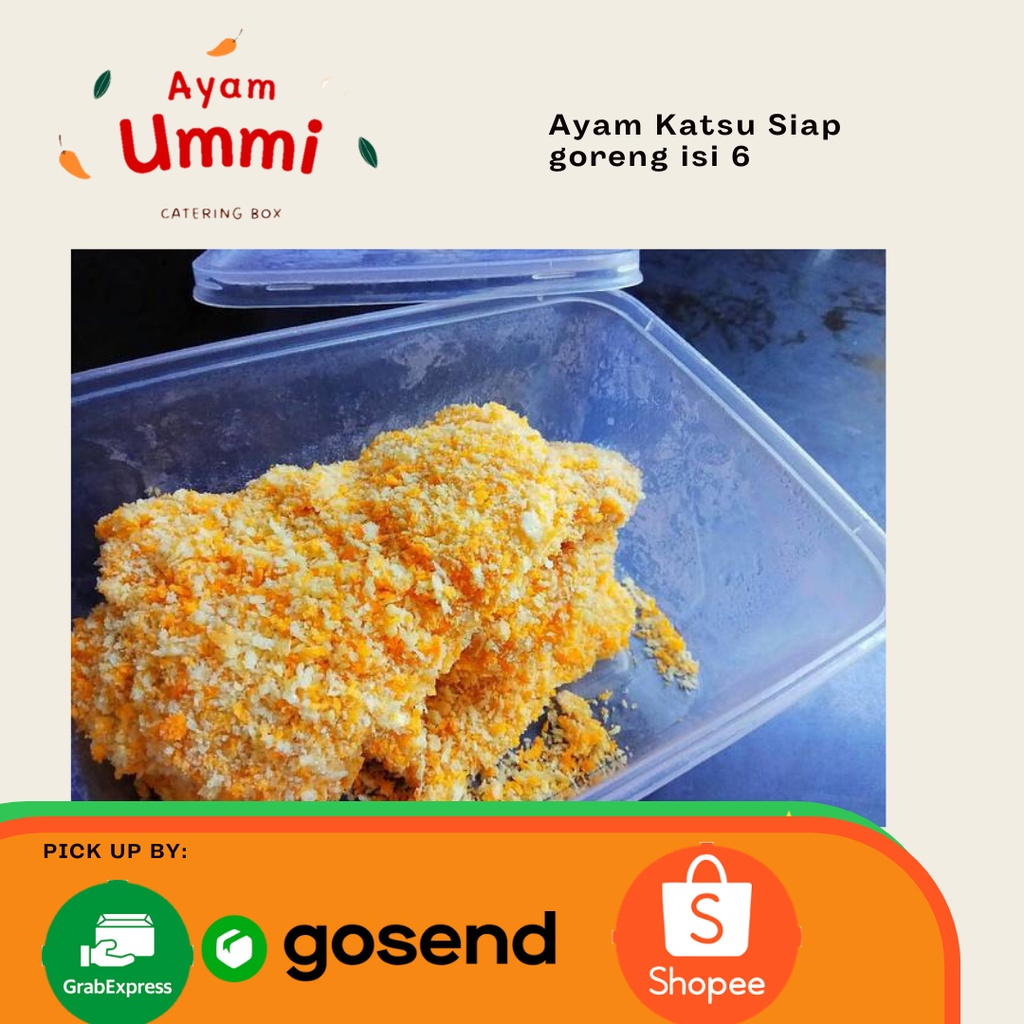 

Ayam Katsu isi 6 siap goreng ada juga yang sudah di goreng bisaa + saus sambal abc