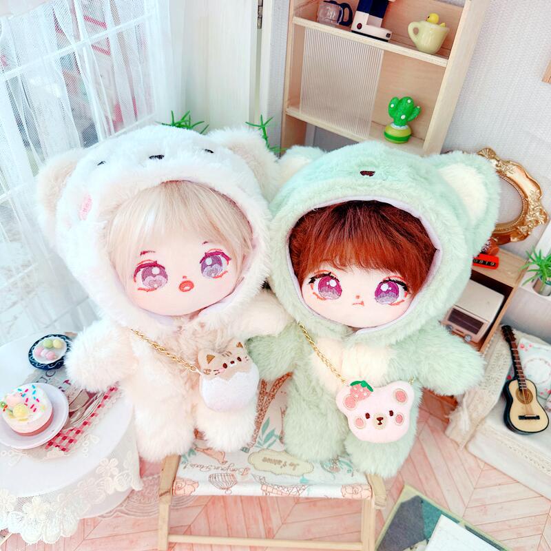 20cm Lucu Katun Bintang Boneka Mainan Mewah Boneka Customisasi Gambar Tas Bodysuit DIY Dandan Mainan Lembut Untuk Anak Perempuan Bayi