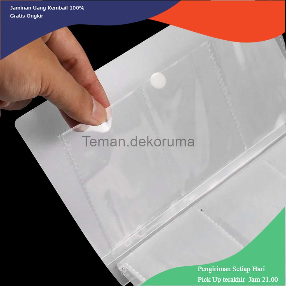 TD- TMP LIRUI Tempat Aksesoris Perhiasan Plastik Zipper Anti Oksidasi 42 Slots - LI24