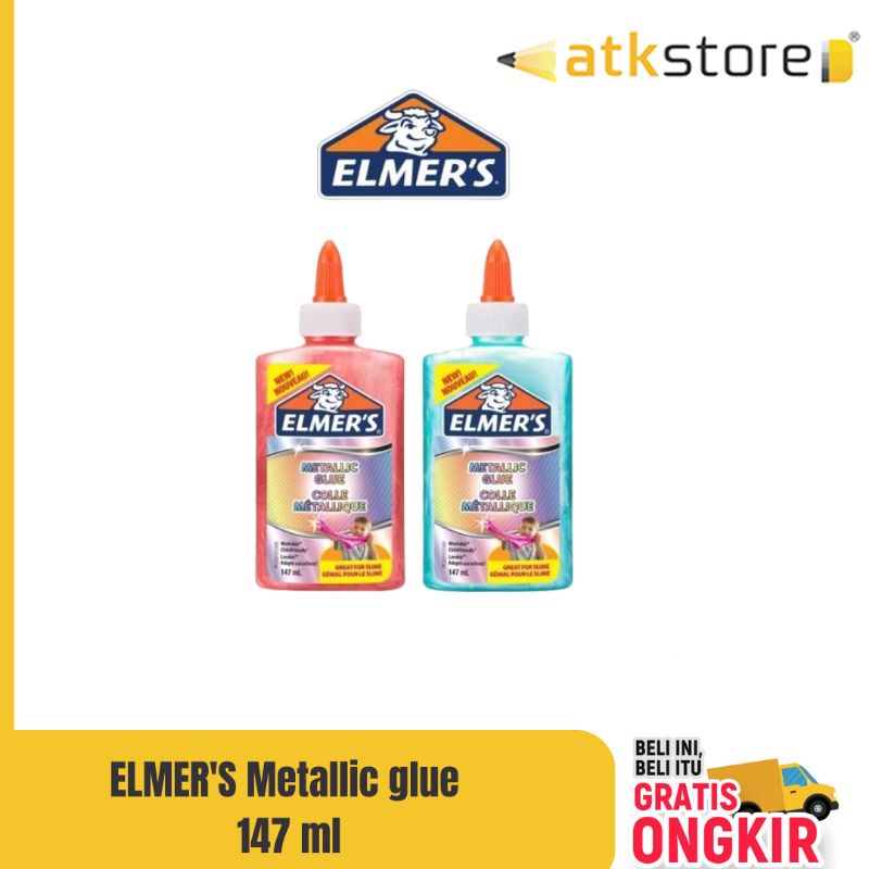 ELMER'S METALLIC GLUE 147ml || elmers metalik glue lem slime