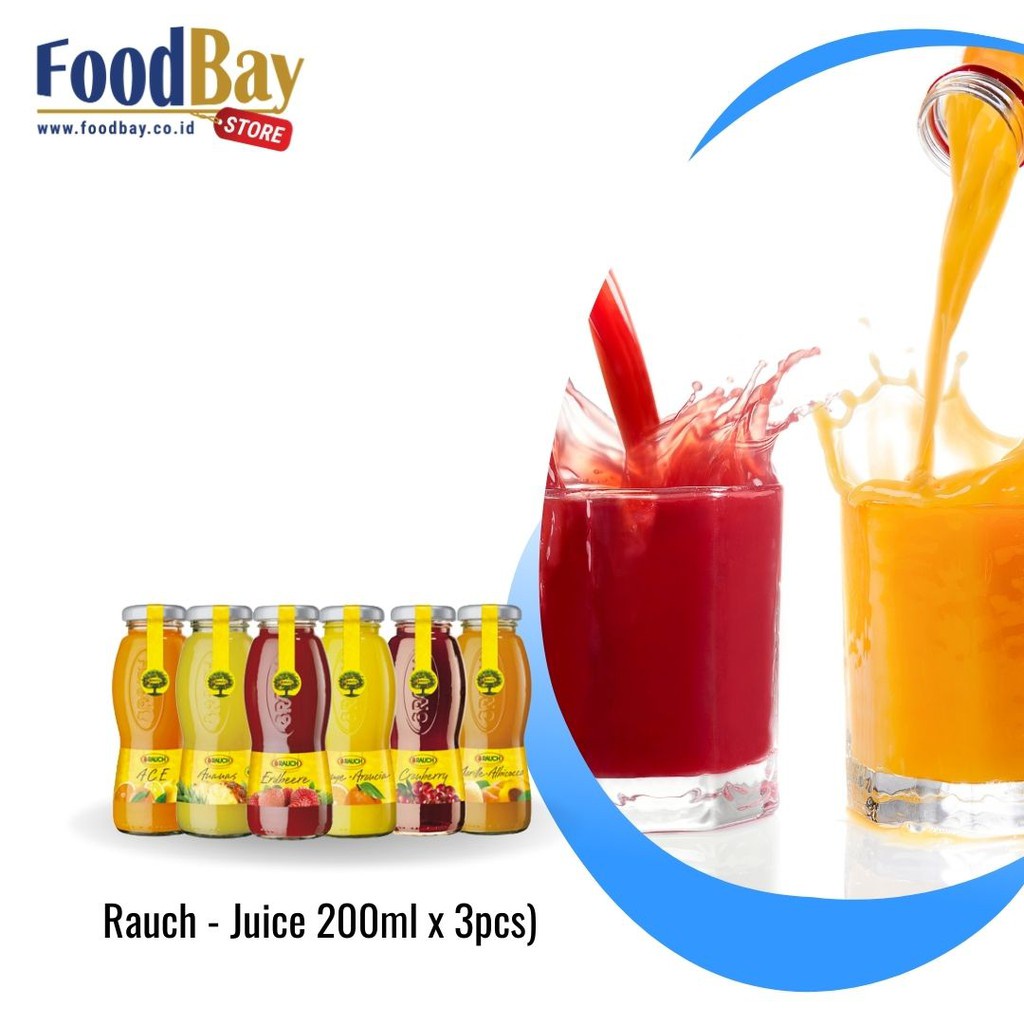 Rauch - Juice 200ml (3pcs) - 100% juice - Healthy Drink - Jus Buah Vegan