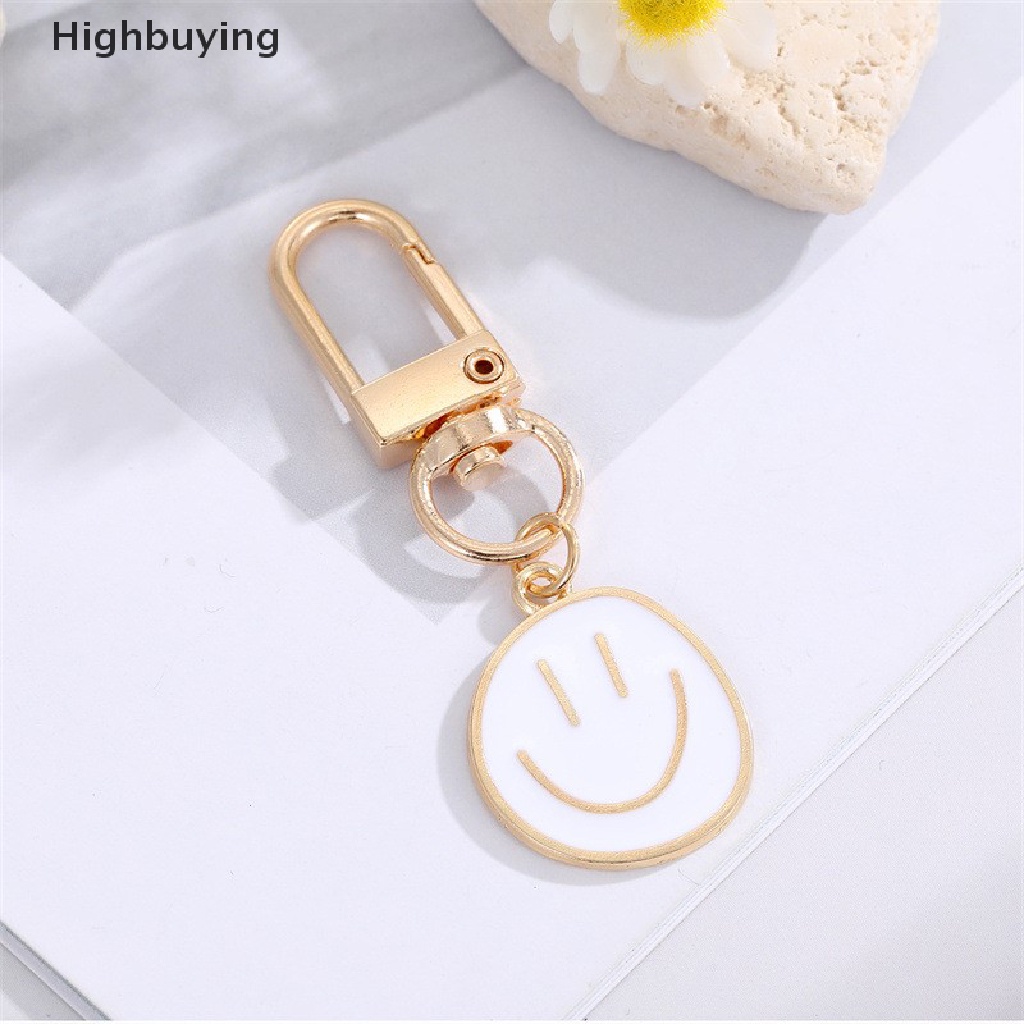 Hbid Fashion Putaran Tidak Teratur Wajah Senyum Gantungan Kunci Key Ring Untuk Wanita Hadiah Kartun Tas Telepon Mobil Accessorie Perhiasan Glory