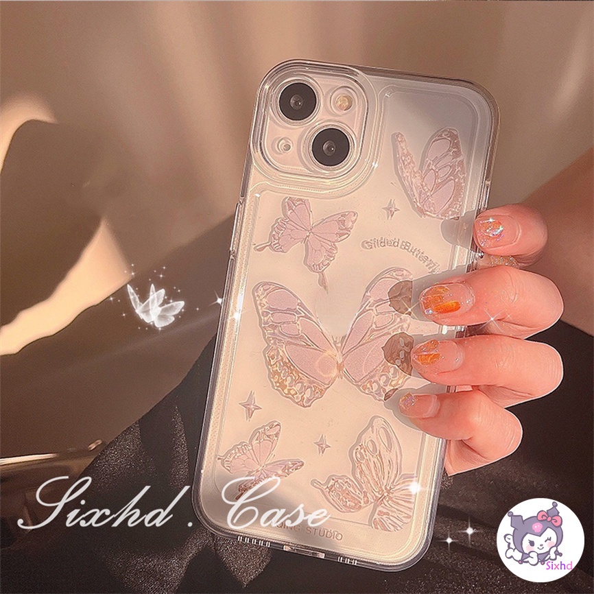 Ins Butterfly Case Vivo Y02s Y22s Y16 V27e V25e Y21s Y20s Y20i Y33s Y02 Y12s Y12A Y17 Y15 Y12 Y11 Y35 Y22 Y21 Y20 Y21A Y15A Y15s Y19 Y50 Y31 Y95 Y93 Y91 Y1s Transparan Soft Phone Case Cover