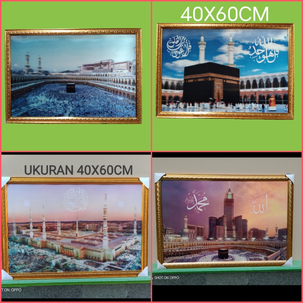 Gambar 3 dimensi Kabah dan bingkai fiber ukuran 40x60cm