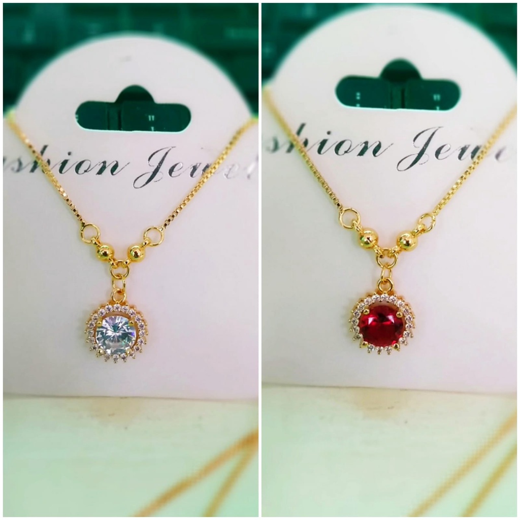 AV169 Grosir Kalung Permata Kalung Dewasa Lapis Emas