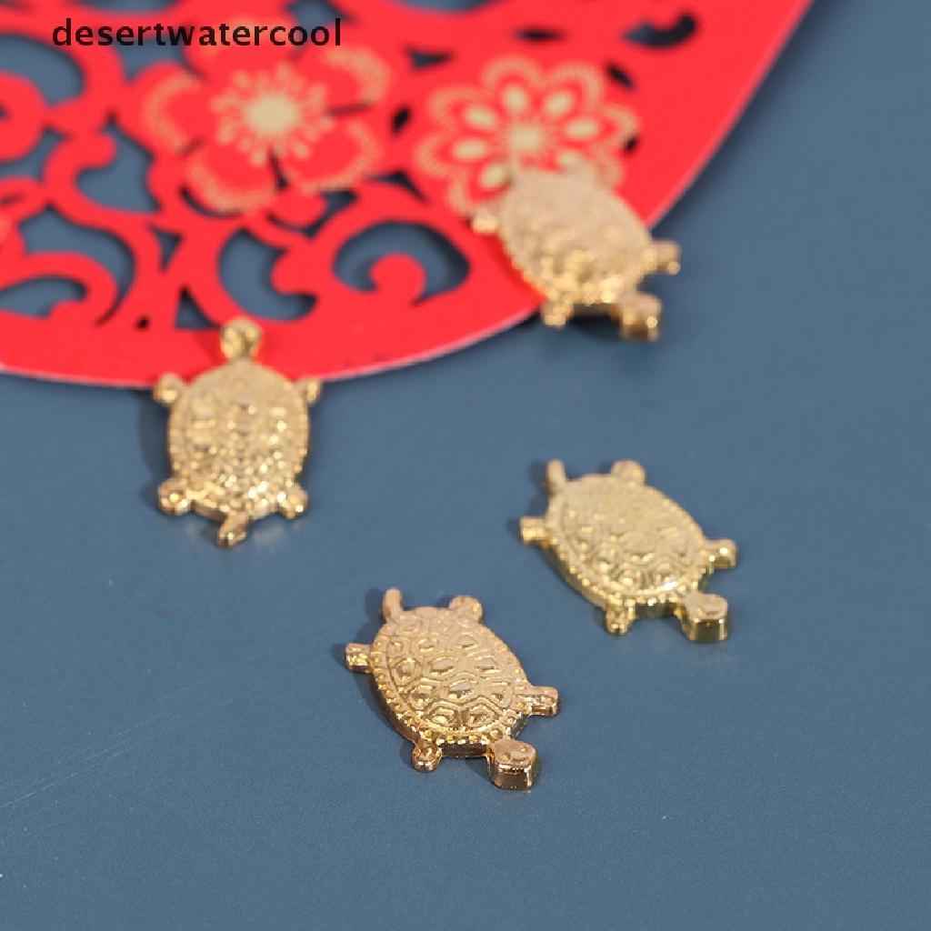 Deid 10Pcs FengShui Golden Money Turtle Kura Keberuntungan Jepang Untuk Kekayaan Fortune Martijn