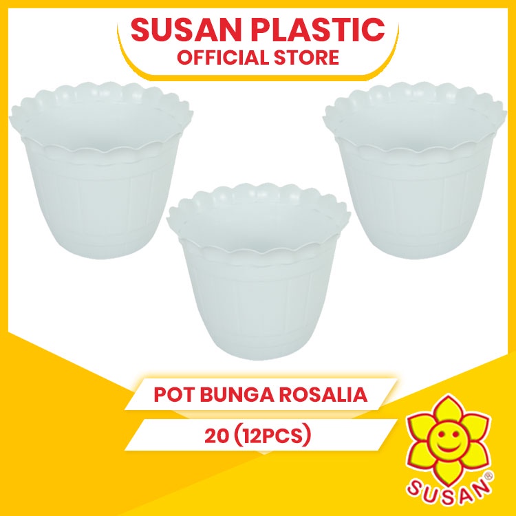 (12PCS) Pot Bunga Rosalia 20 - Pot Tanaman - Pot Bunga