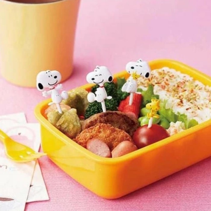 8pc Tusukan Bento Food Pick Buah SNOPY SNOOPY SNOPPY Hias Bekal Anak