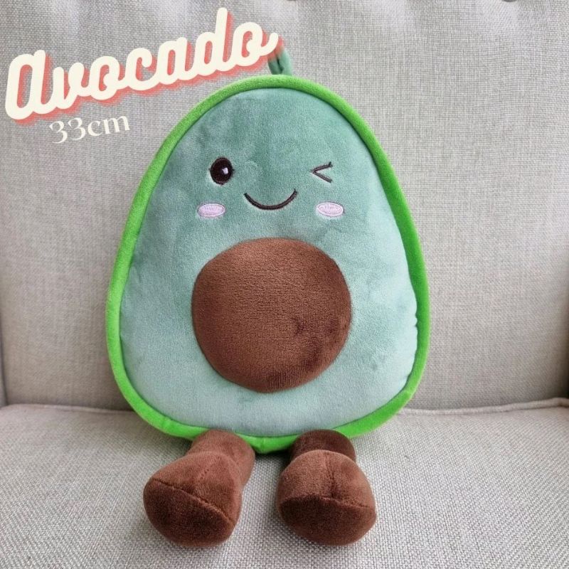 BONEKA AVOCADO BUAH ALPUKAT LUCU 33 CM