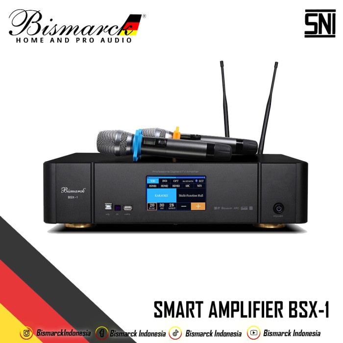 Power ampli Bismarck BSX-1 Smart amplifier bsx1 Mic wireless 2 pcs