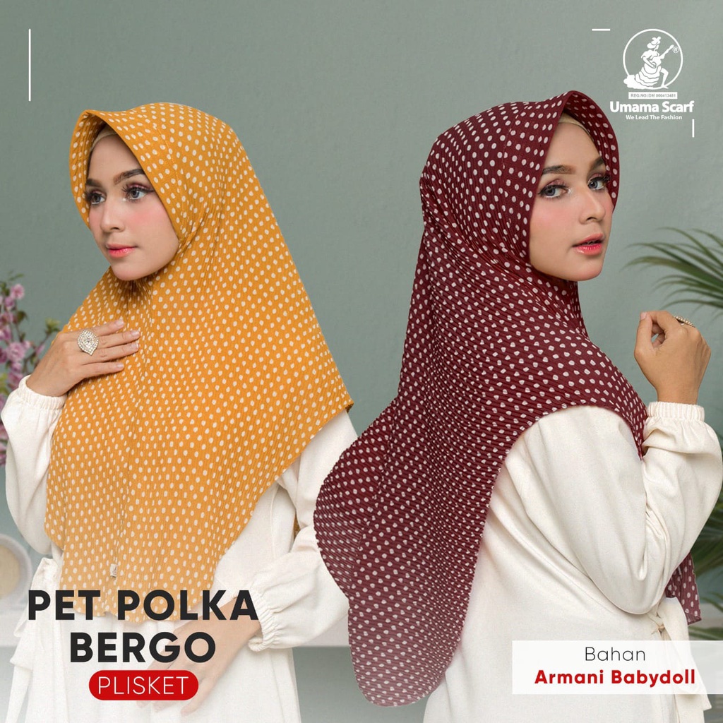 Hijab/Kerudung Bergo Plisket Pet Umama Scarf