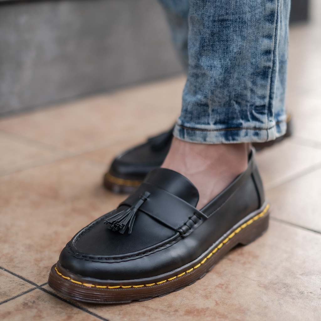 GAYLE BLACK |ManNeedMe x Jack| Sepatu Loafers Pria Formal Slip On ORIGINAL