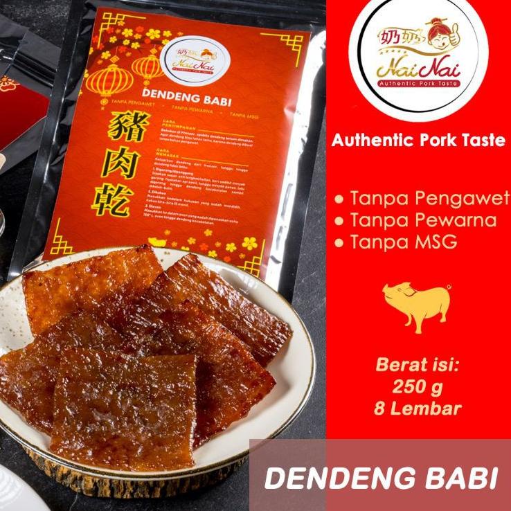 

【flashϟsale】 Dendeng Babi / Bakkwa / Pork Jerky (250 gram - 8 lembar) - Nai Nai