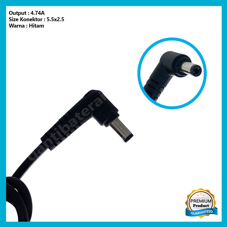 Adaptor Charger Asus A52 A52F A53E A53S A53SV A53U F450CC 4.74A Ori