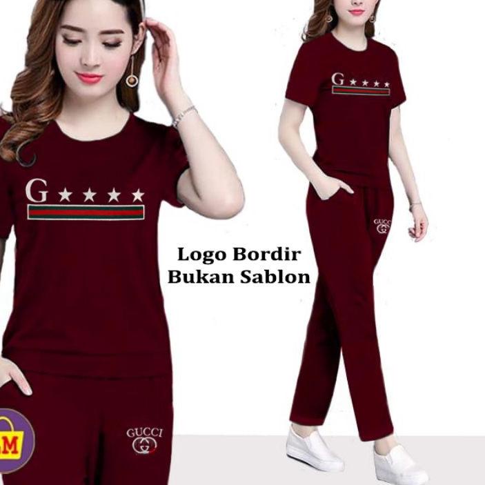 ➨ LM   Setelan Enjoy Baju Setelan Training Lengan Pendek Jumbo XXL ➯