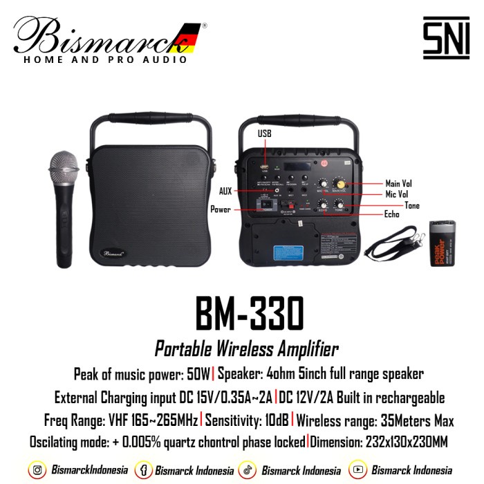 Portable Wireless Amplifier BM-330
