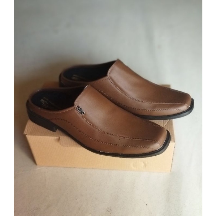 Sepatu Slop BPU Semi kulit sepatu sandal pria bustong sepatu selop pantofel pria