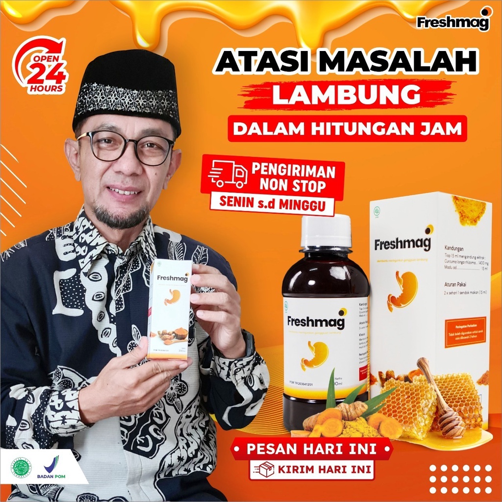 Paket Kronis 3 Botol Freshmag - Fresh Maag Mag Bantu Atasi Asam Lambung Infeksi &amp; Tungkak Lambung Maag Kronis Aku Magh Lancarkan Sirkulasi Darah Isi 200ml