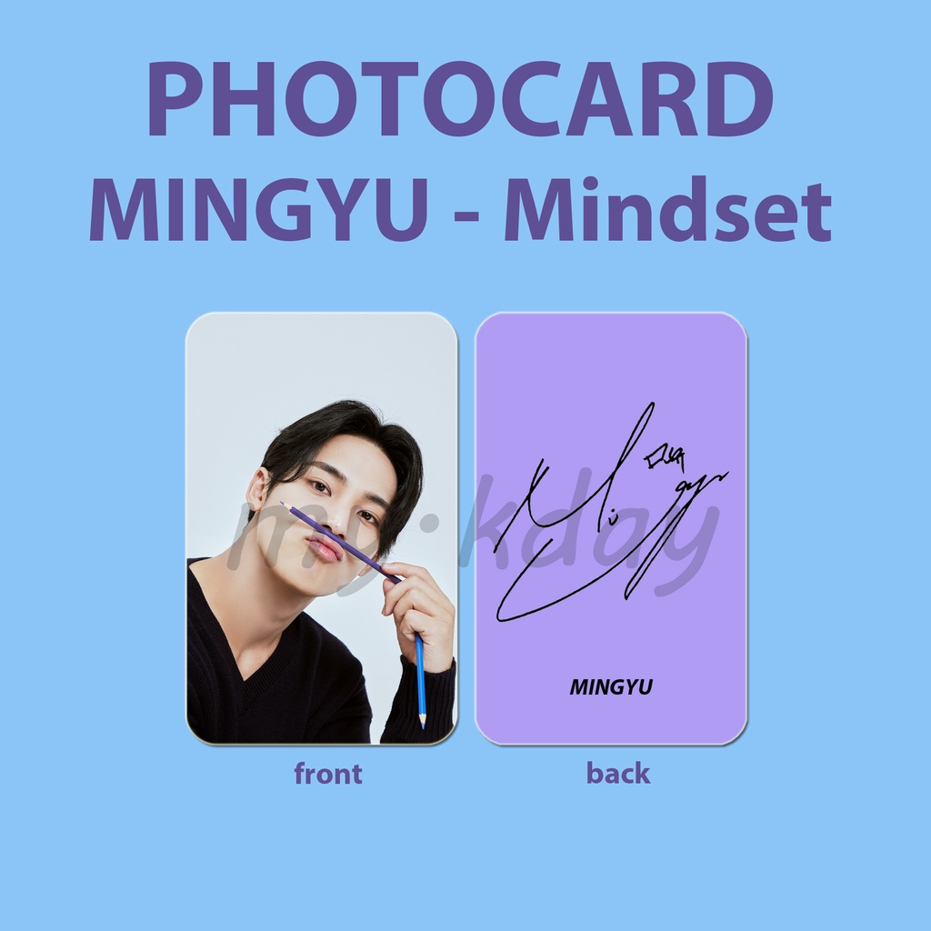PC-1194, Unofficial Photocard MINGYU SEVENTEEN Mndset 2 sisi