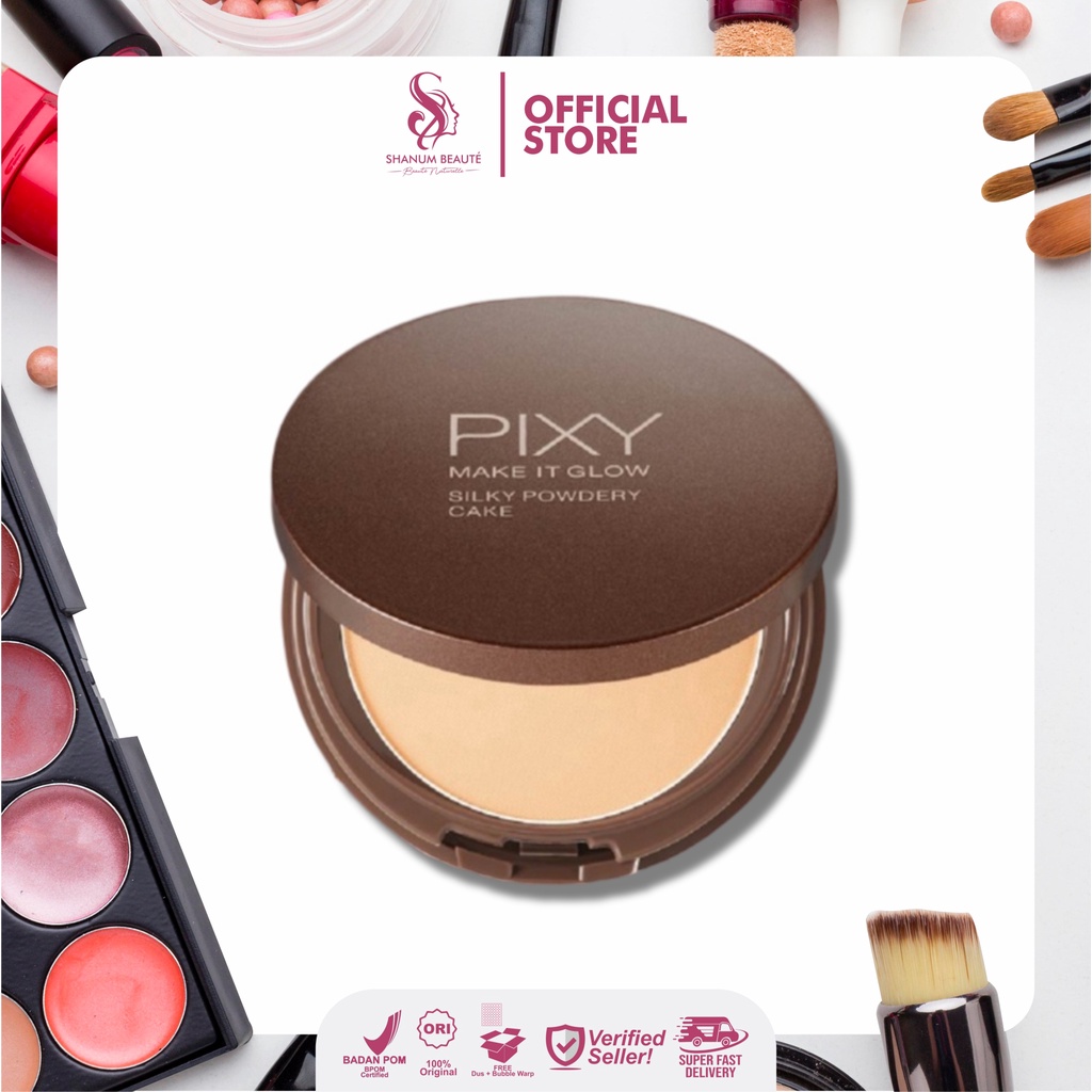 Pixy Make It Glow Silky Powdery Cake - Two Way Cake