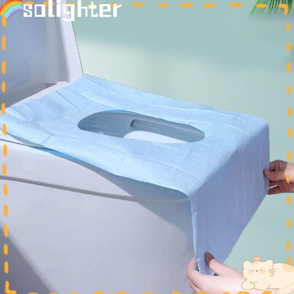 Solighter 30Sheets Disposable Toilet Seat Cover Camping Untuk Potty XL Travel Size Waterproof