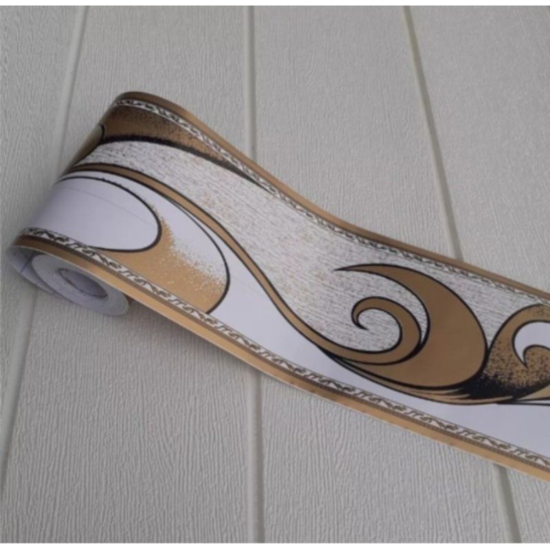 Wallpaper border list 10cmx 10m list wallpaper sudah ada lem / border list wallpaper 10 meter list f