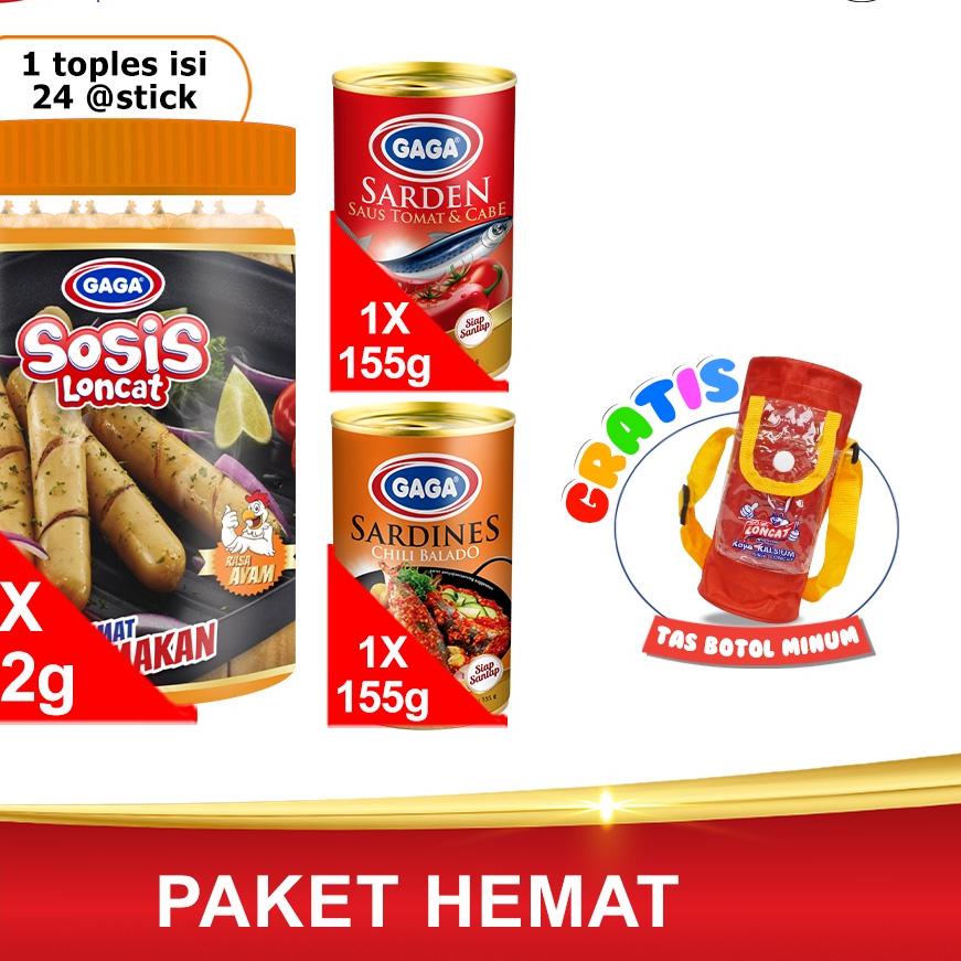 

♕ Beli 2 Gaga Sarden 115g GRATIS 1 Toples Gaga Sosis Loncat Ayam (isi 24 pcs). (GGE) ➽