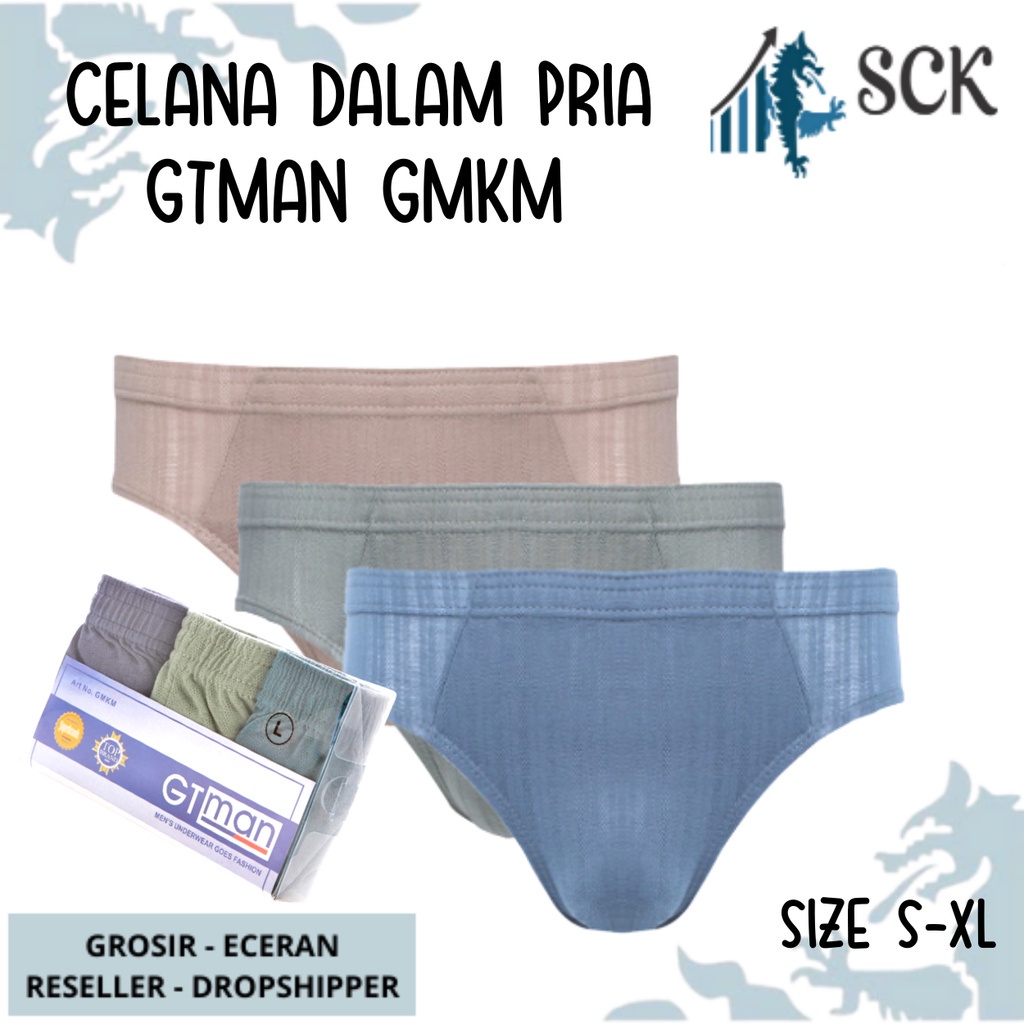 [ISI 3] CD Pria GT-MAN GMKM Bahan Katun Polyester| Celana dalam gt man dewasa Pria | CD GT man Cowok | GTman Katun Laki gmkm - sckmenwear GROSIR