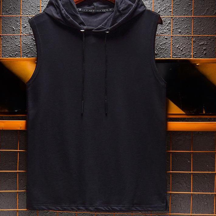 ✧ BS COD KAOS HOODIE POLOS BAJU TANPA LENGAN  FASHION PRIA GOOD QUALITY ✼