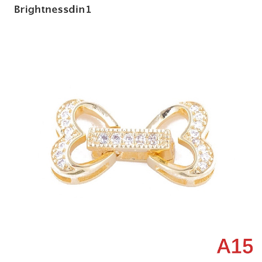 [Brightnessdin1] Mode Baru Jepit Dengan Bor Gesper Connecg Gesper Aksesoris Perhiasan DIY Cocok Membuat Gelang Kalung Gesper Butik