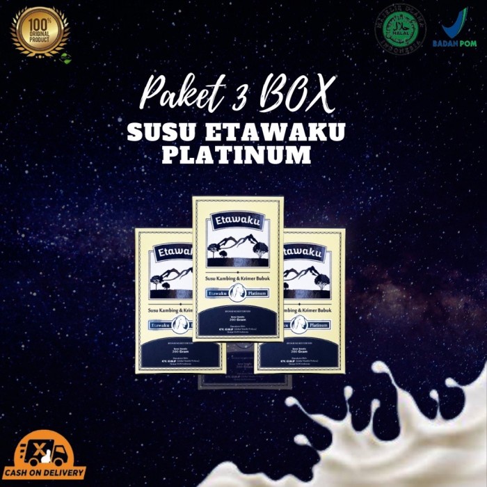

[ COD ] ETAWAKU PLATINUM 3pcs - susu kambing etawa