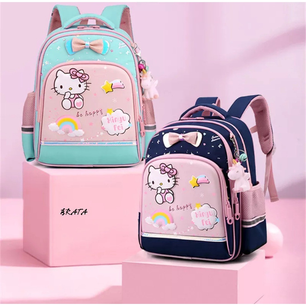 NIQABIS Tas Ransel Anak Perempuan KITTY Tas Sekolah PG PAUD TK SD