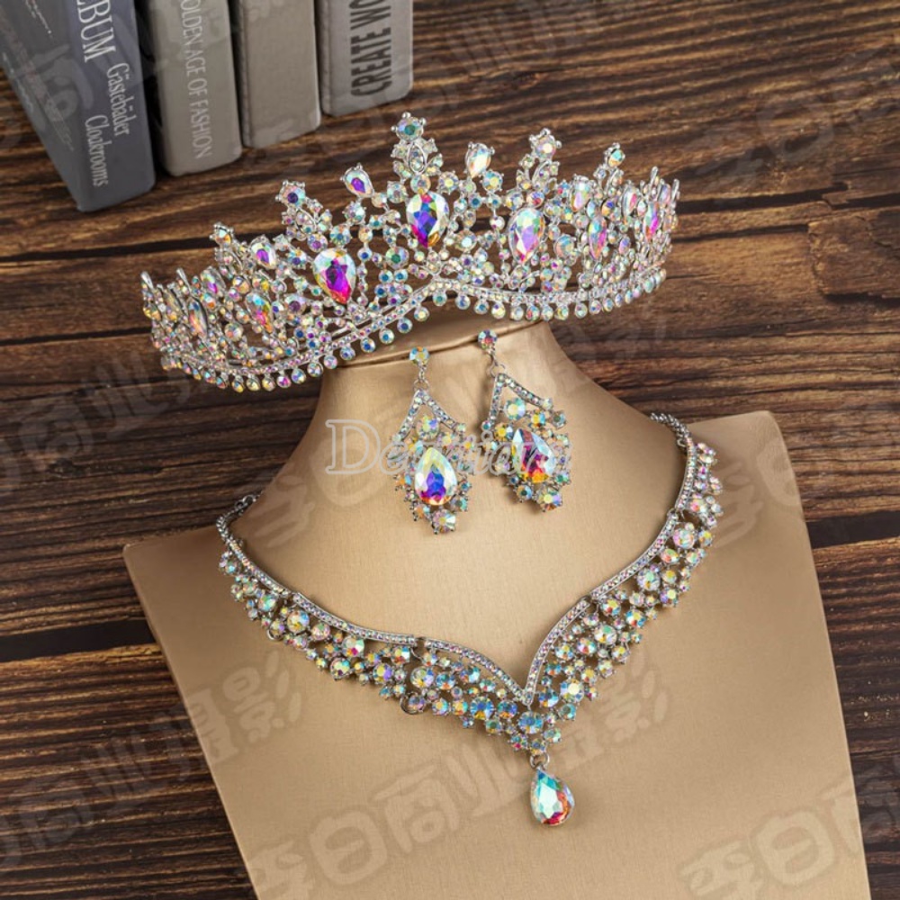 Fashion Mahkota Rambut Hoop Alloy Diamond Crown Wedding Bride Hiasan Kepala Aksesoris Rambut Pernikahan Aksesoris Pesta