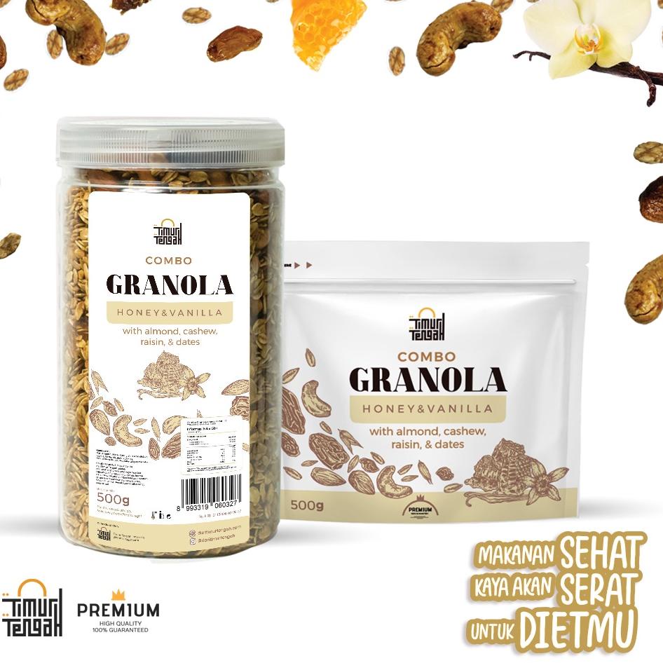 

Modern Granola Vanilla 500 gr Timur Tengah Sereal Makanan High Quality KIT