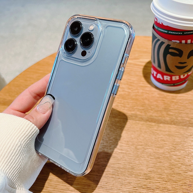 IPHONE Casing Ponsel Ruang Akrilik Deluxe Untuk Iphone14 13 12 11 Pro Max X XS Max XR 7 8 Plus Penutup Belakang Shockproof Canggih