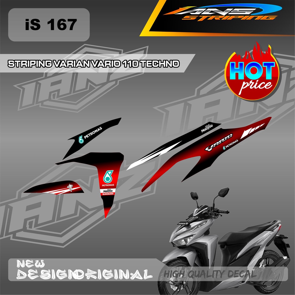 TERBARU STRIPING DECAL VARIO TECHNO SIMPEL PETRONAS / STIKER LIST HONDA VARIO TECHNO 110 OLD CUSTOM PETRONAS  / DECAL KERETA VARIO SEMI FULL BODY  IS167