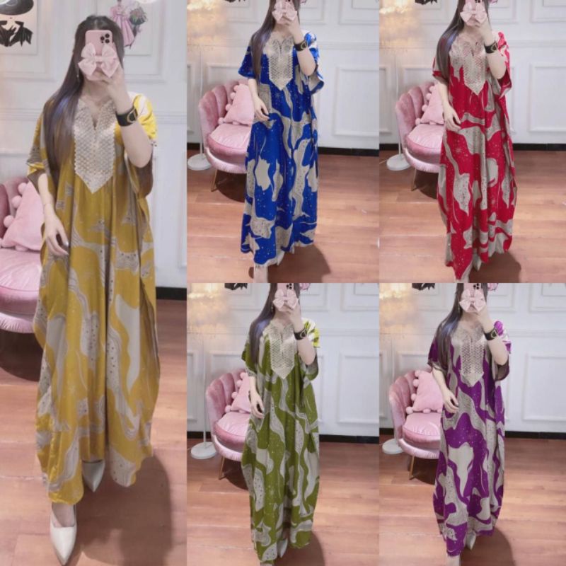 KAFTAN RENDA ARABIAN RAYON PREMIUM | KAFTAN RENDA LD 120 | KAFTAN BUSUI FRIENDLY | KAFTAN WANITA LEB