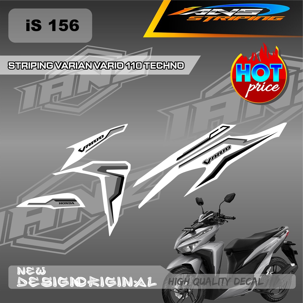 TERBARU STIKER STRIPING MOTOR HONDA VARIO TECHNO 110 VARIASI DESAIN WARNA / STIKER DECAL HONDA VARIO110 / DECAL KERETA HONDA VARIO TECHNO  IS156