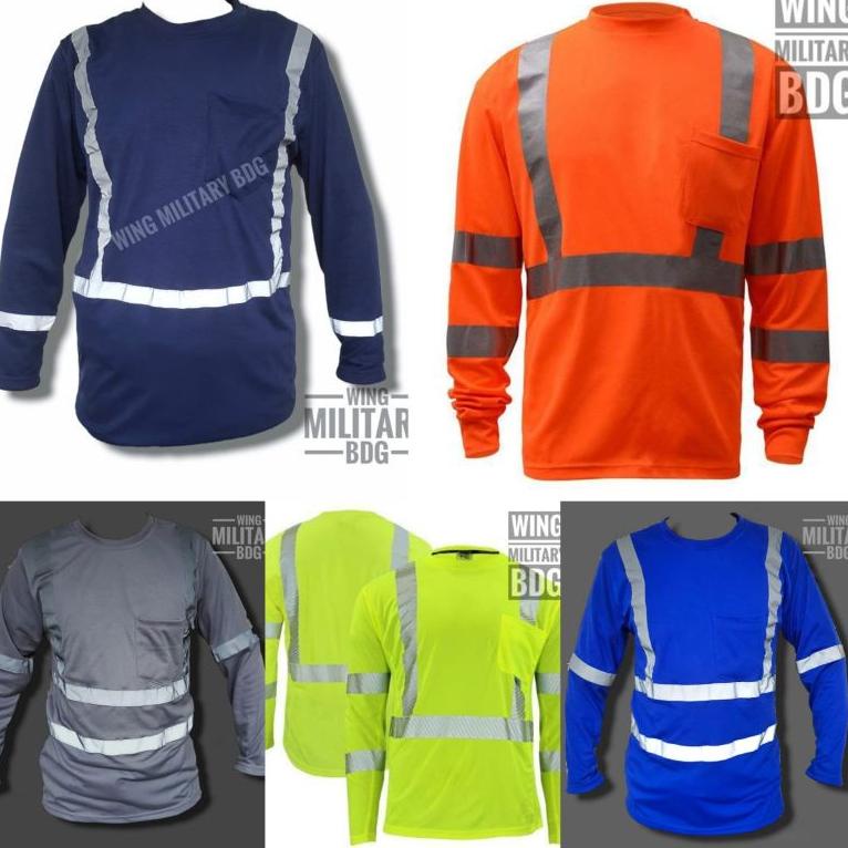 MURAH KAOS LAPANGAN SAFETY PROYEK SCOTLIGHT LENGAN PANJANG