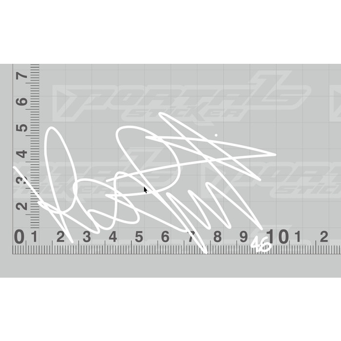 Sticker Cutting HELMET ROSSI - Tanda Tangan VALENTINO ROSSI