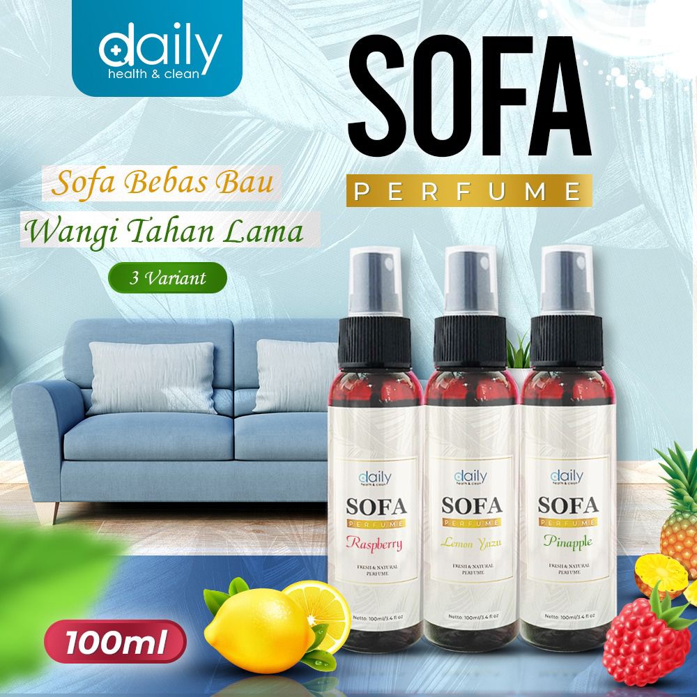 Parfum Sofa Daily Sofa Perfume Pengharum Sofa Penghilang Bau Sofa Antibacterial 100ml