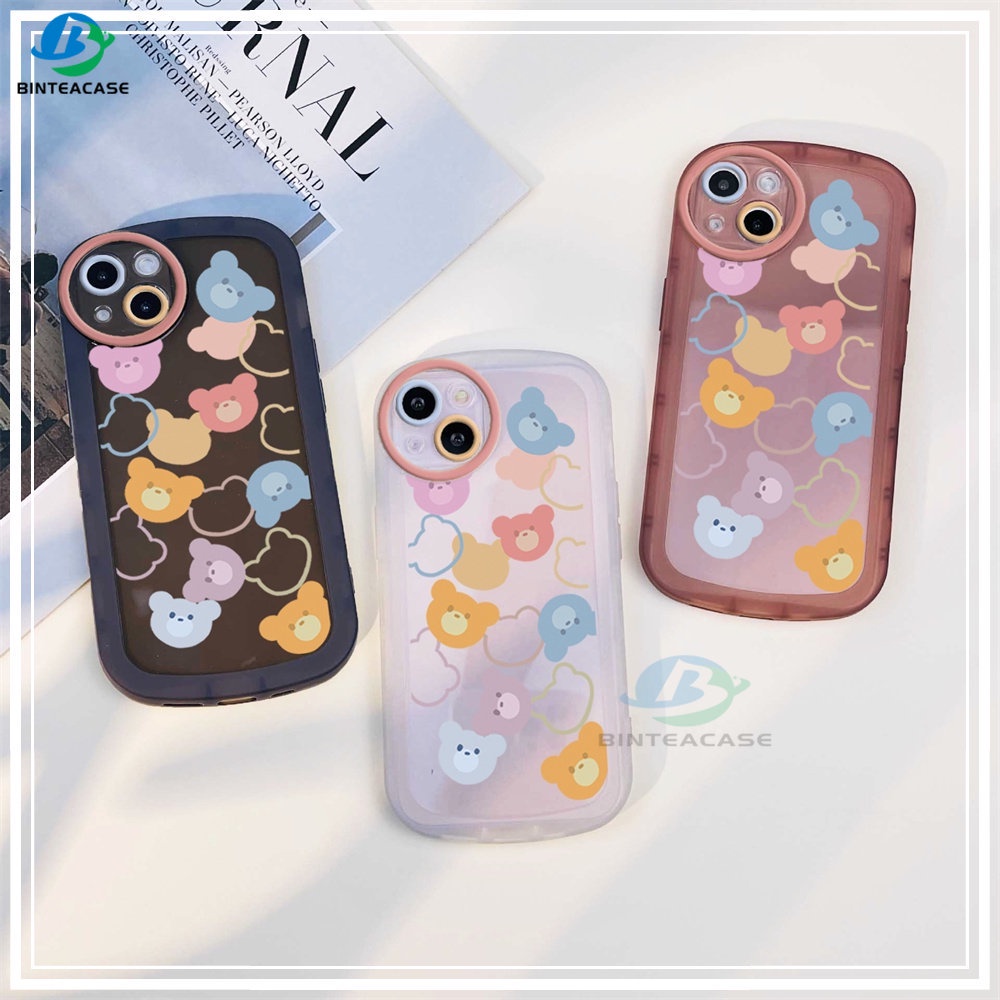 Redmi Note 11S 11 Pro Redmi 10C 10A 9C 9T 9A Note10 5G Note 10S Note9 Note8 Note8 Note8 Pro Note7 Poco M3 X3 Pro NFC Kartun Beruang Warna-Warni Shockproof Soft TPU Phone Case Binteacase