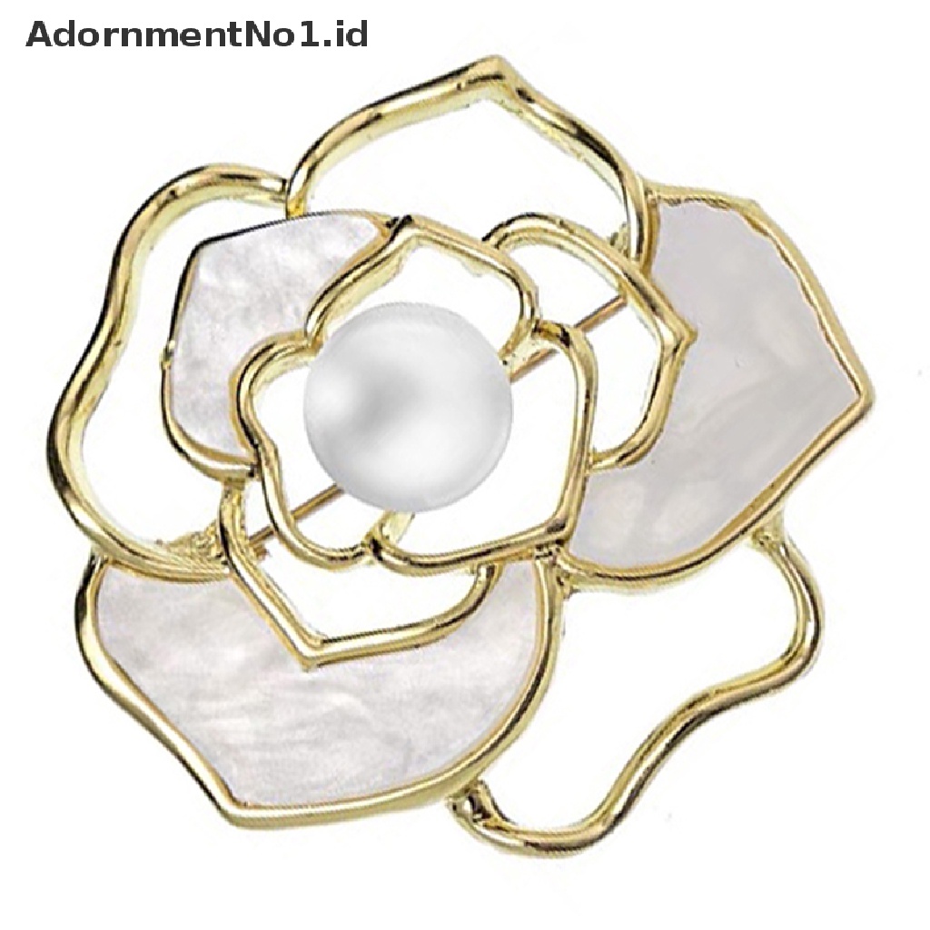 [AdornmentNo1] Bros Fashion Camellia Bunga Mutiara Untuk Wanita Lady Casual Dekorasi Pesta [ID]