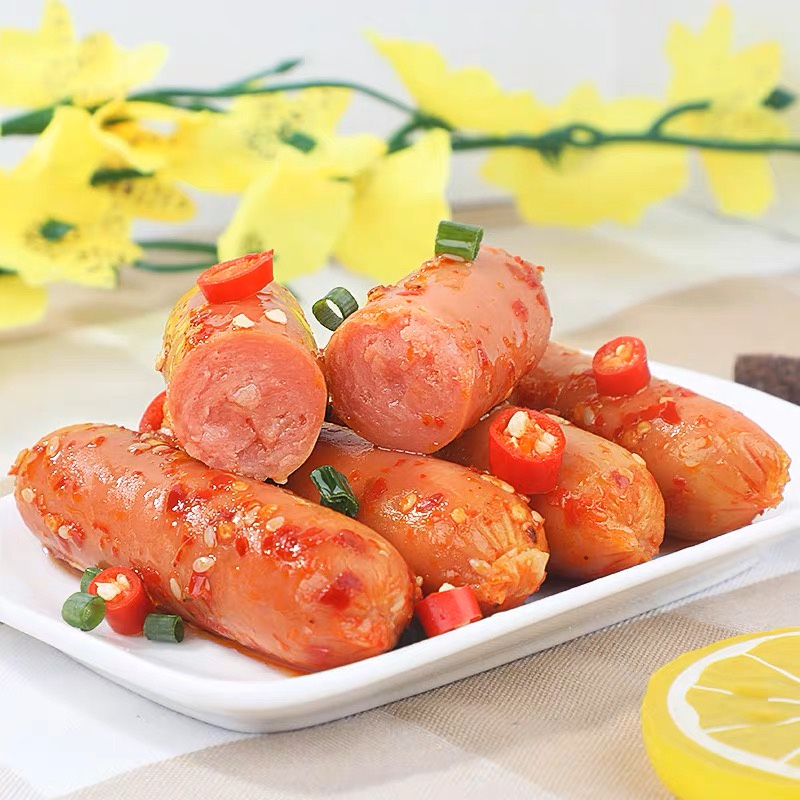 【HALAL】Shikebuwang Corn&amp;Spicy Hotdog Cemilan Instant Sosis Siap Saji 28g 食刻不忘 热狗肠