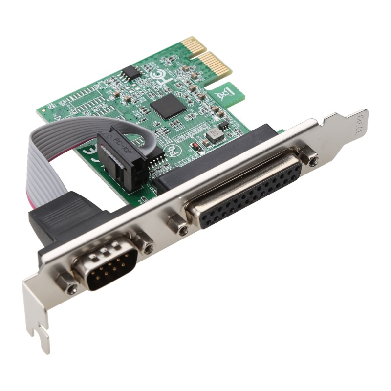 Btsg AX99100 1P1S RS232 Serial Paralel Port DB25 25Pin PCIE Riser Card PCI-E Untuk Exp