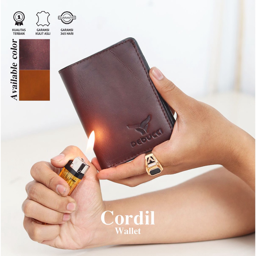 Debucci leather goods - Cordil card wallet / Card Holder Kulit Asli / Dompet Kulit sapi asli